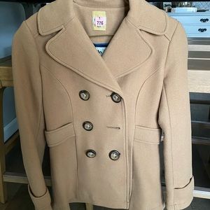 Fossil brand wool double breasted pea coat